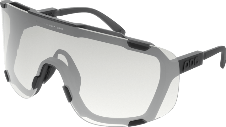 POC Devour Photochromic Bike Sunglasses Translucent Black/Clarity Photochromic/Changeable Grey POC