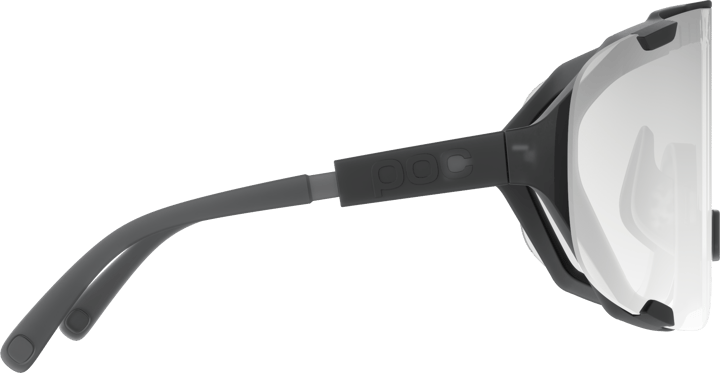 POC Devour Photochromic Bike Sunglasses Translucent Black/Clarity Photochromic/Changeable Grey POC