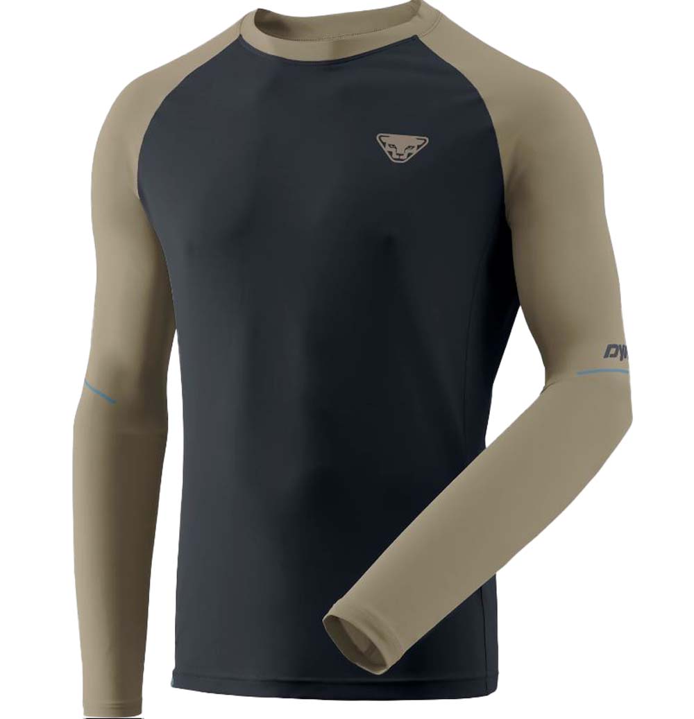 Dynafit Men's Alpine Pro Long-Sleeved Tee Blueberry/Rock Khaki