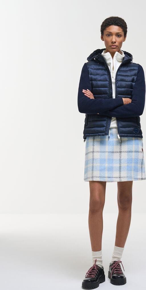 Colmar Women´s Glossy Hybrid Jacket with hood Navy Blue Colmar