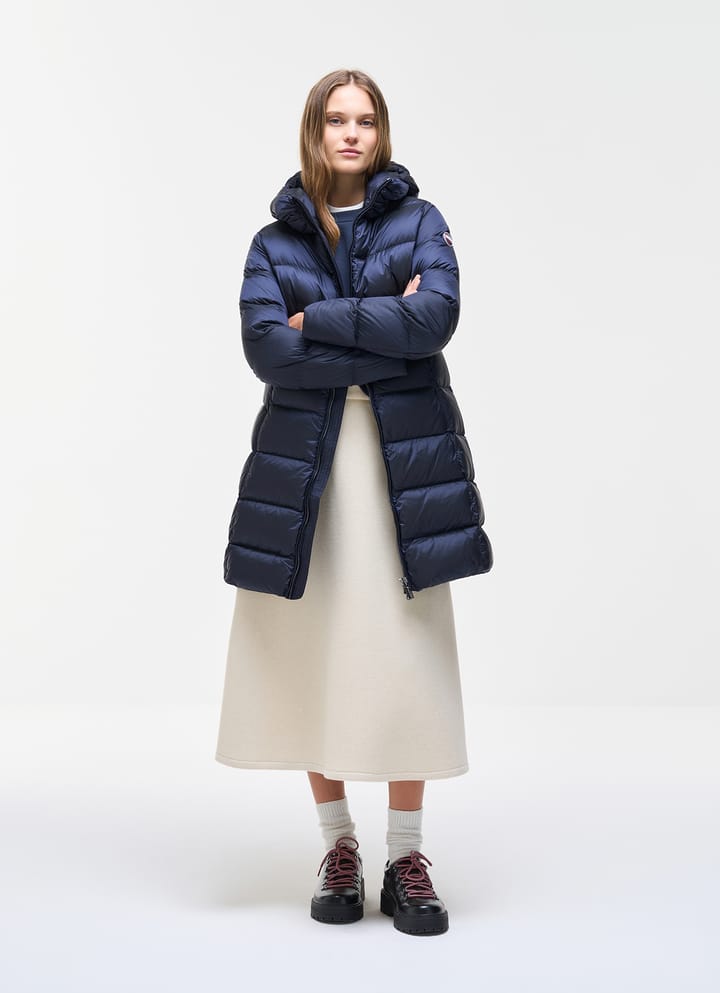 Colmar Women´s Long Down Jacket With Hood Navy Blue Colmar