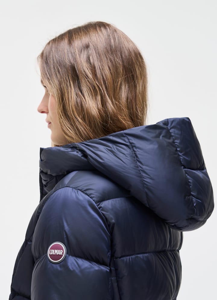 Colmar Women´s Long Down Jacket With Hood Navy Blue Colmar