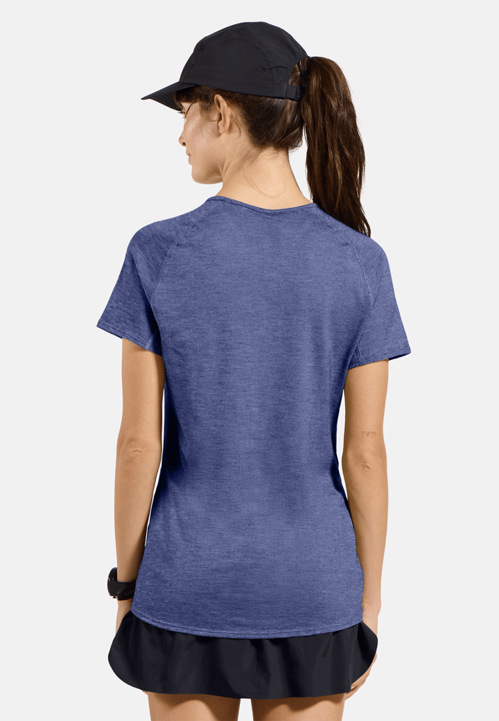 Odlo Women's T-Shirt Crew Neck S/S X-Alp Pw 115 Dazzling Blue Melange Odlo
