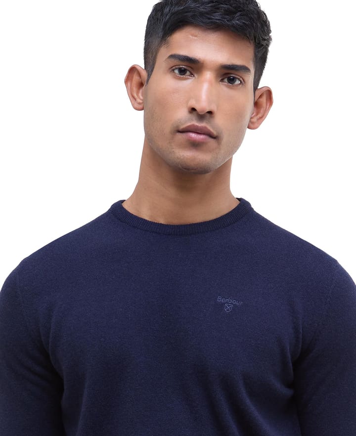 Barbour Men's Essential Lambswool Crew Neck Navy Barbour Barbour Men's Essential Lambswool Crew Neck Navy Barbour