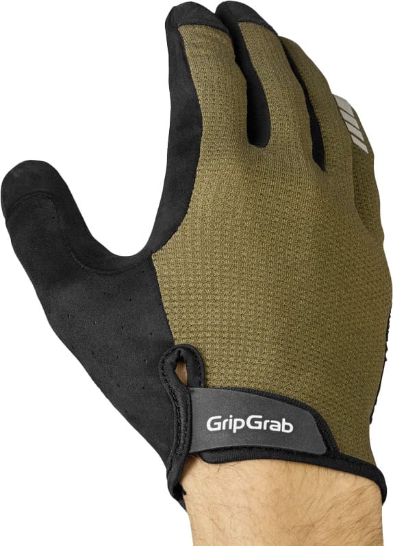 Gripgrab Explr Padded Full Finger Summer Gloves Olive Green Gripgrab