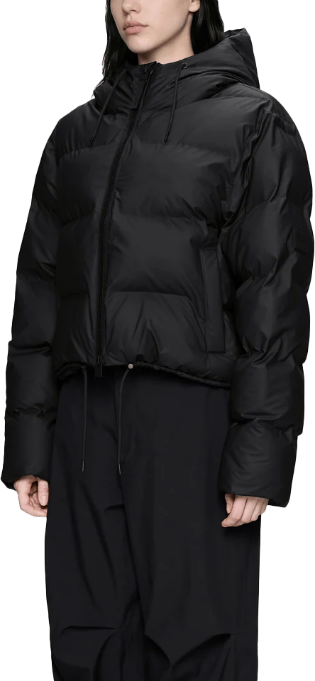 Rains Women's Alta Short Puffer Jacket Black Rains