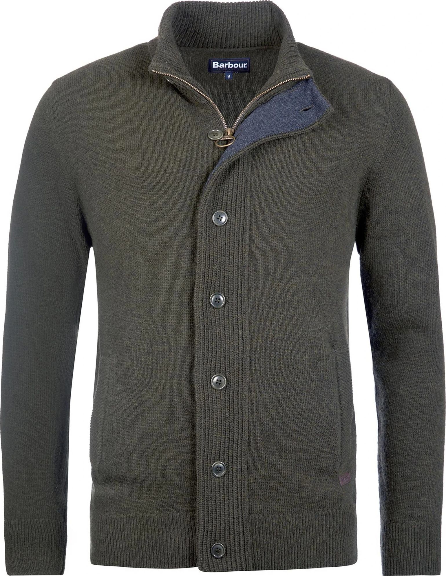 Barbour Men's Elbow-Patch Cardigan Green