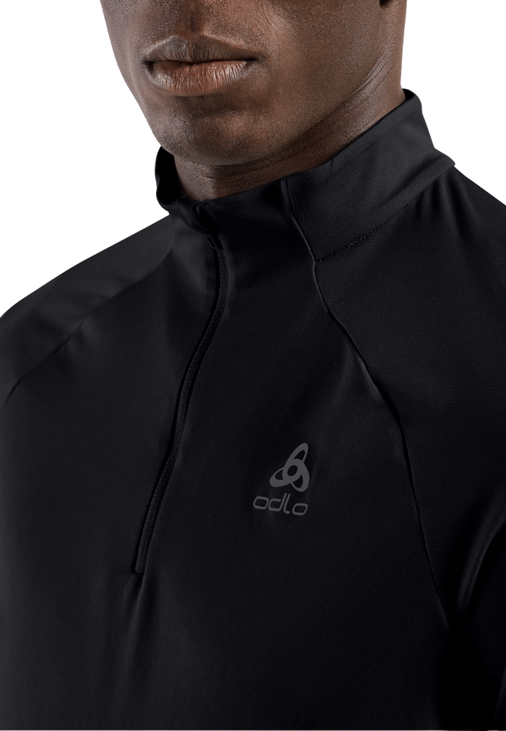 Odlo Men's Mid Layer Essential 1/2 Zip Black - Black Odlo