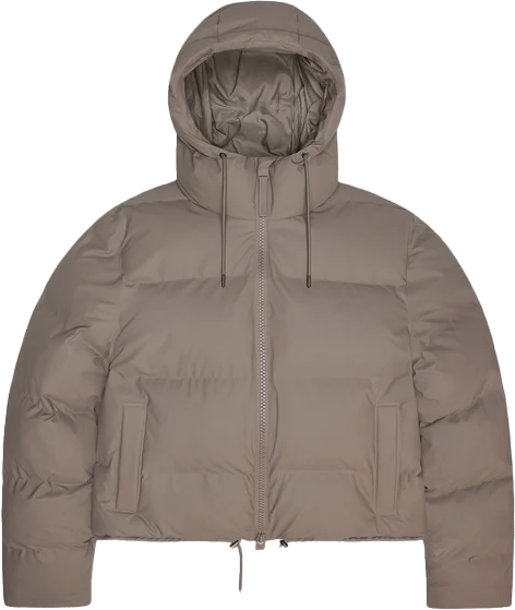 Rains Women's Alta Short Puffer Jacket Cinder