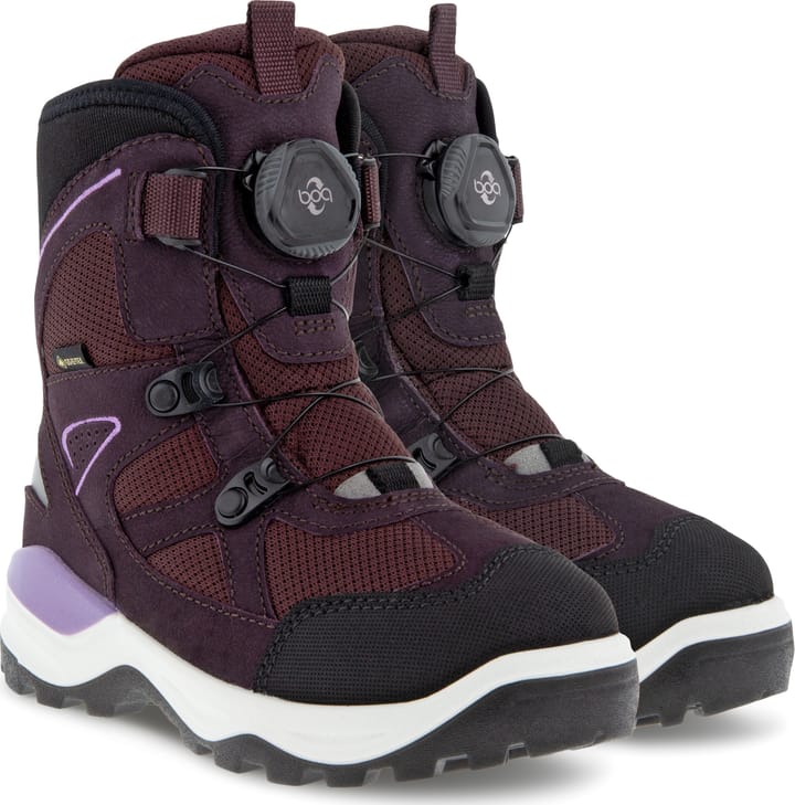 Kids' Ecco Snow Mountain Boot Gore Tex Black/Fig/Fig Ecco