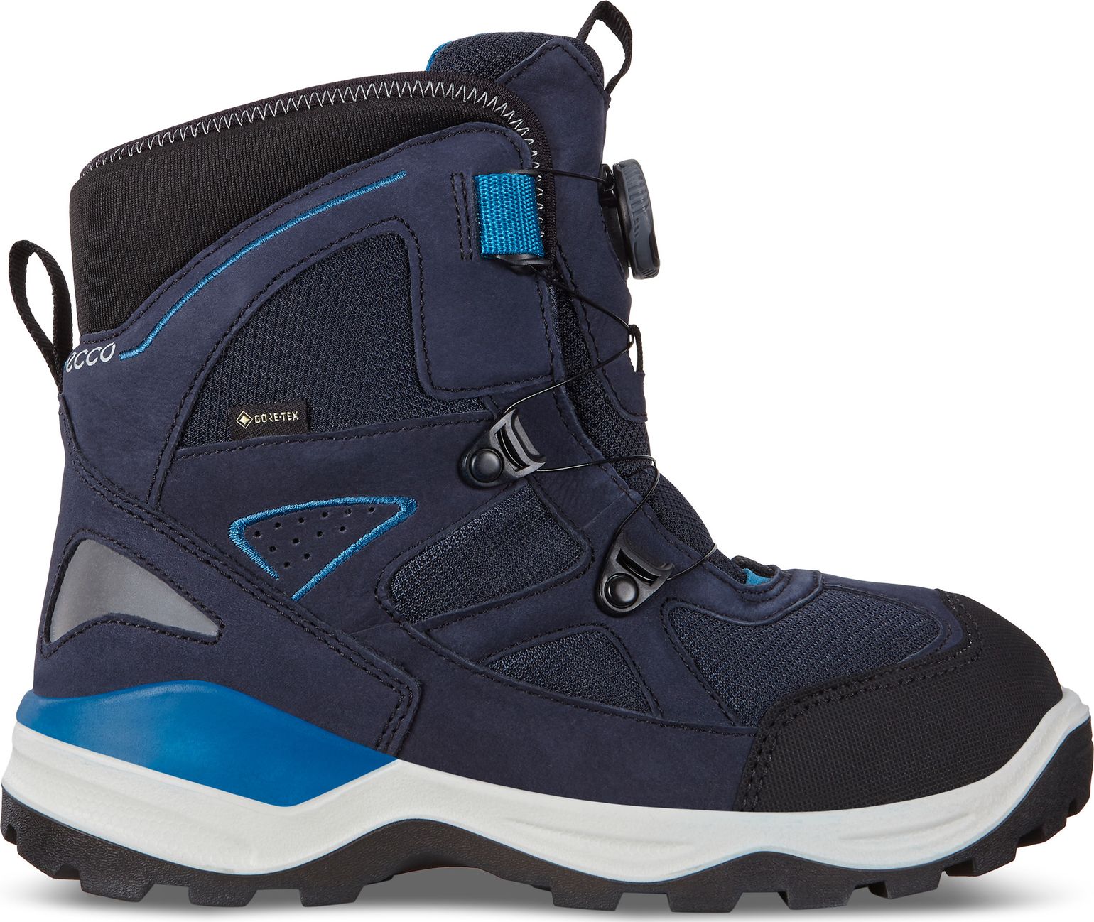 Kids' Ecco Snow Mountain Boot Gore Tex Black/Night Sky