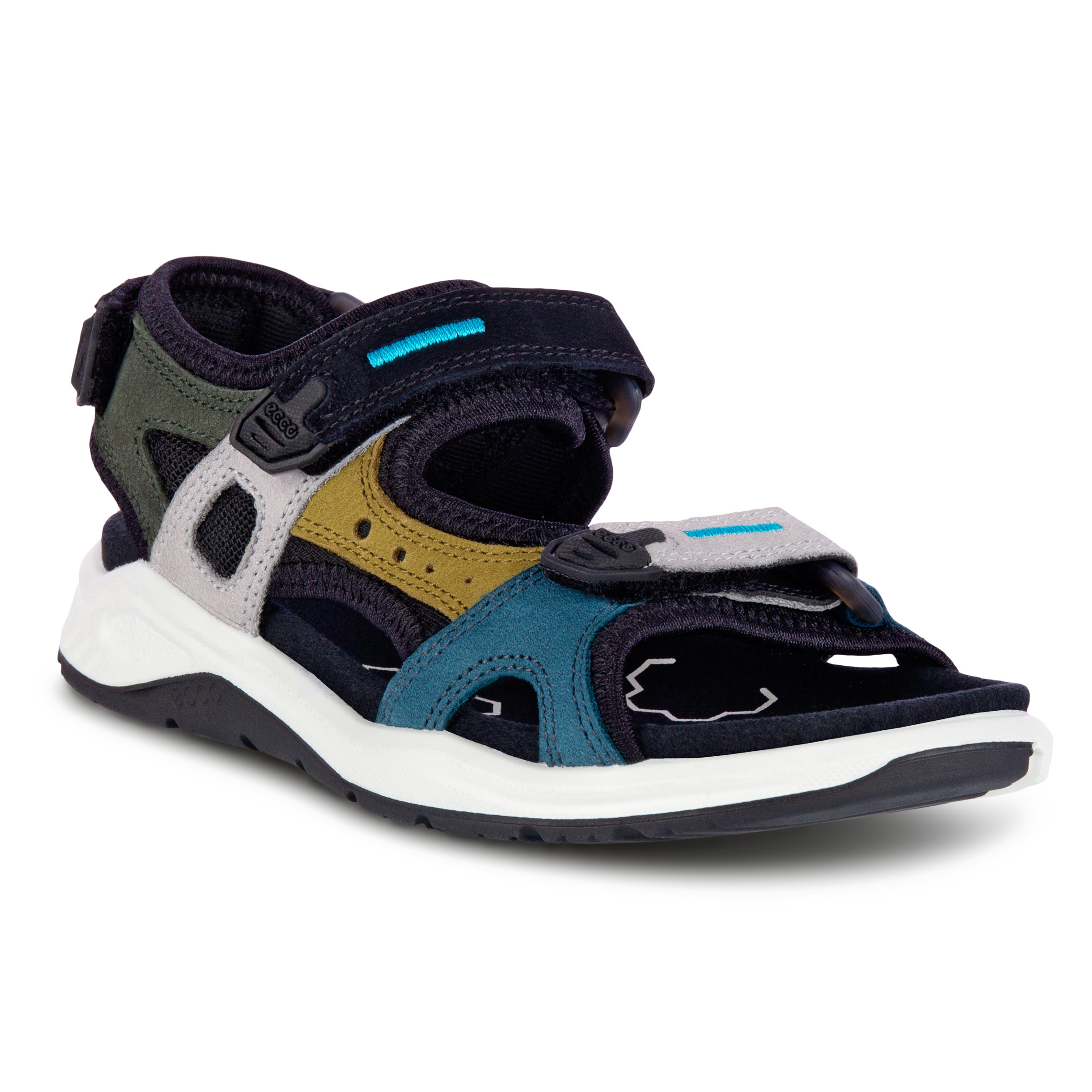 Ecco Kids’ Ecco X-trinsic Flat Sandal MULTICOLOR FIR GREEN