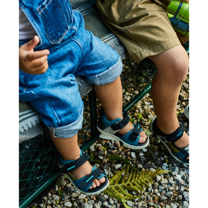 Kids' Ecco X-trinsic Flat Sandal MULTICOLOR FIR GREEN Ecco