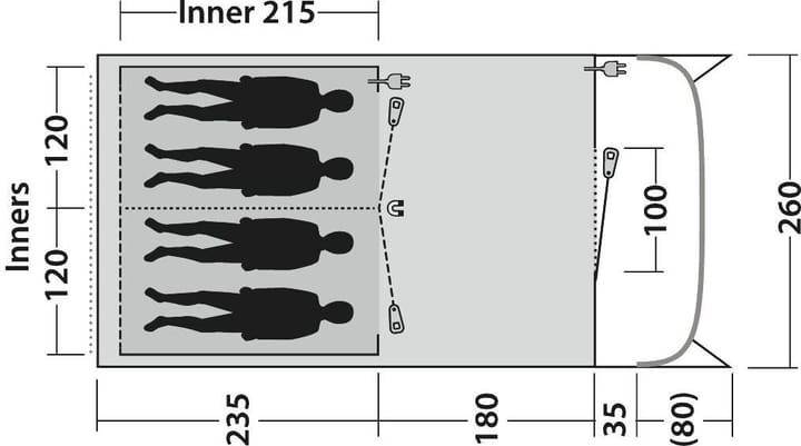 Outwell Durango 4 Green Outwell