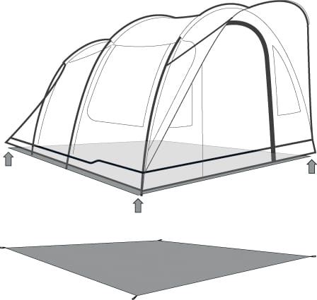 Outwell Footprint Sky 4 Black & Grey Outwell
