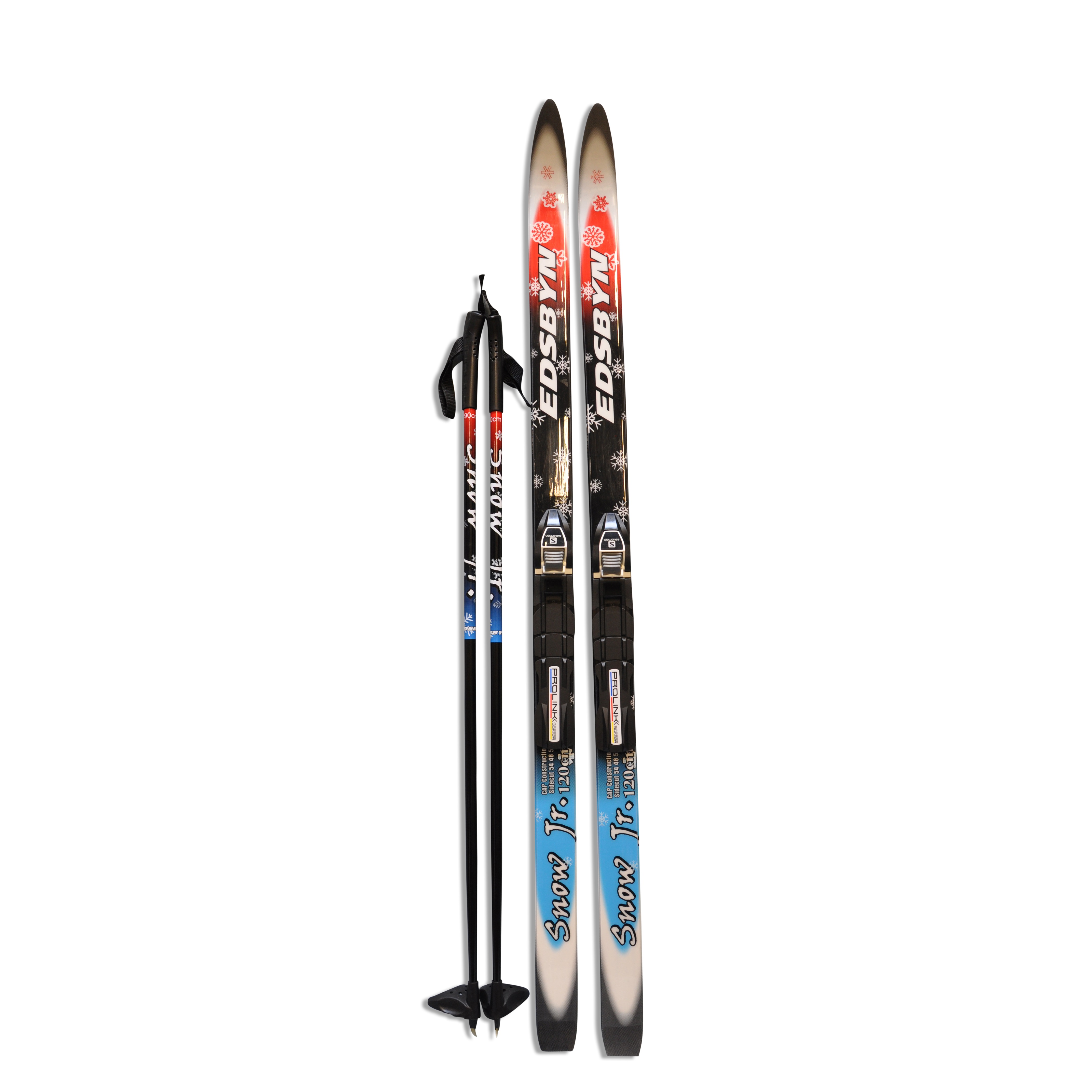 Edsbyn Kids' Snow Cross Country Set with Prolink Blue/Red Langrennski 150