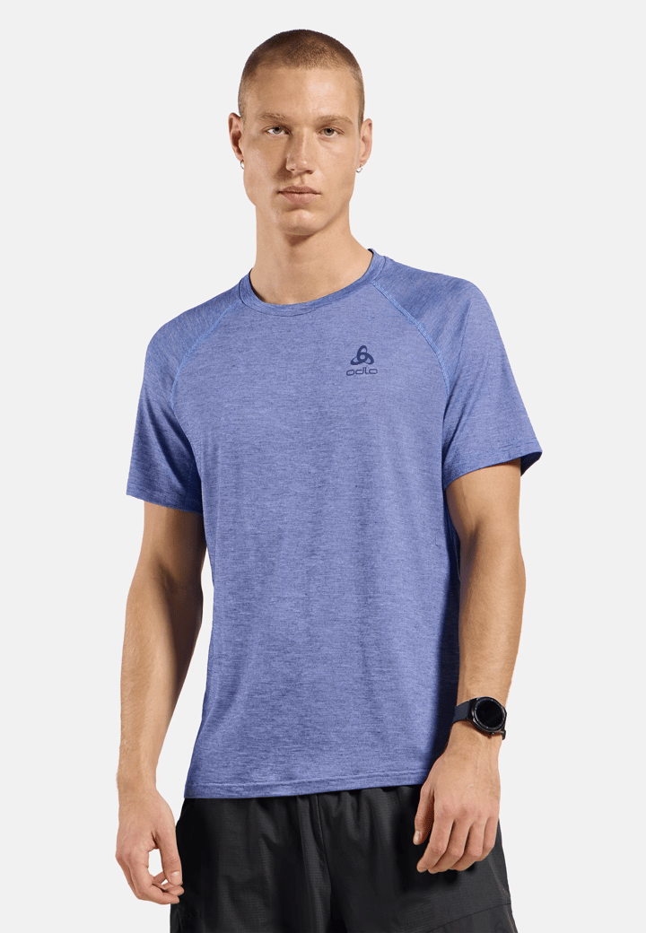 Odlo Men's T-Shirt Crew Neck S/S X-Alp Pw 115 Dazzling Blue Melange Odlo