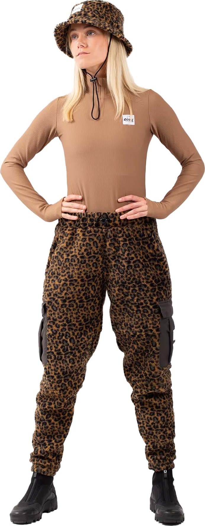 Eivy Women's Cargo Sherpa Pants Leopard Eivy