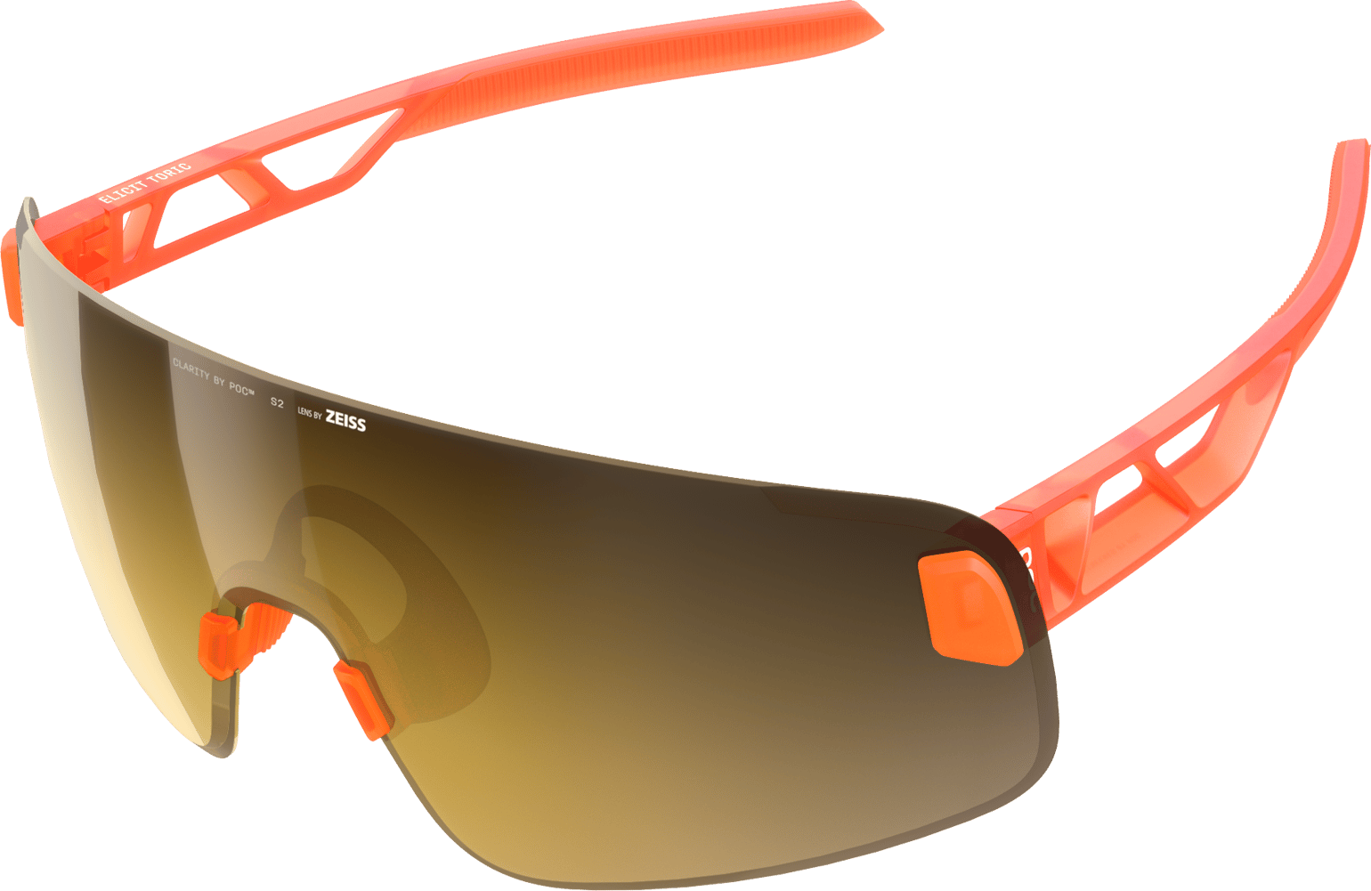POC Elicit Toric Bike Sunglasses Fluo. Orange Translucent/Clarity Road/Partly Sunny Gold