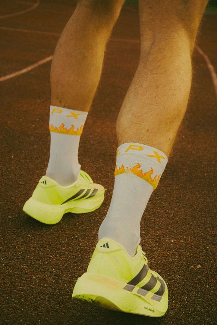 Elpex Socks LPX Raised In Flames White/Red/Orange Elpex