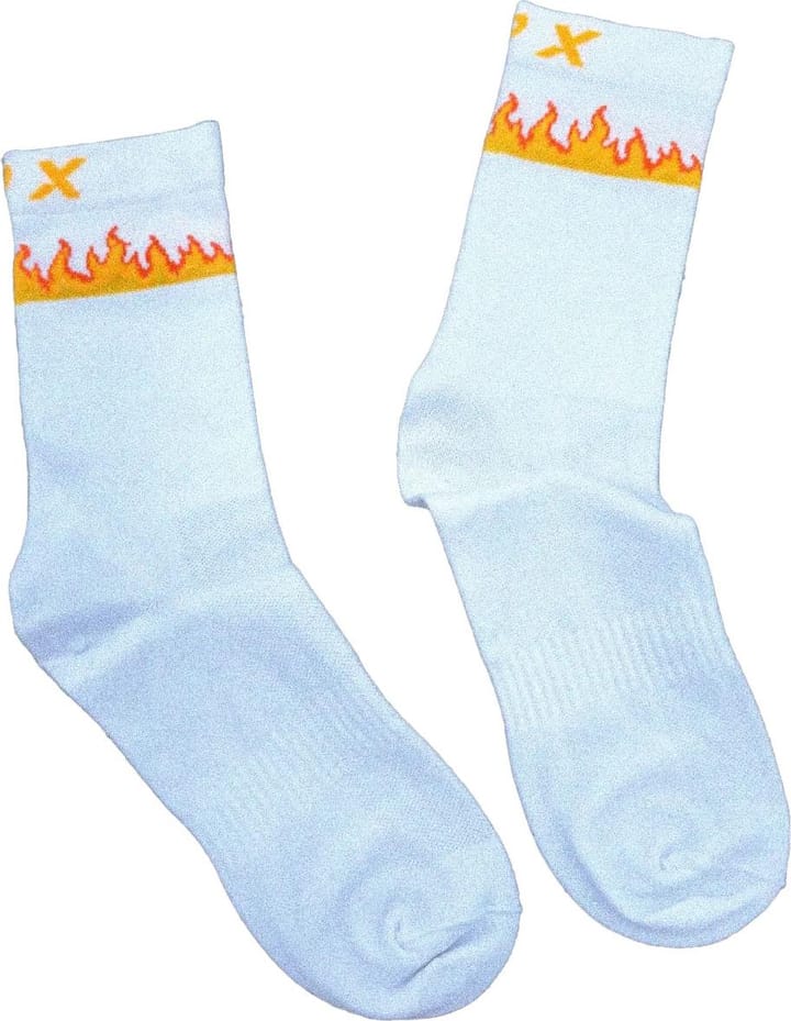 Elpex Socks LPX Raised In Flames White/Red/Orange Elpex