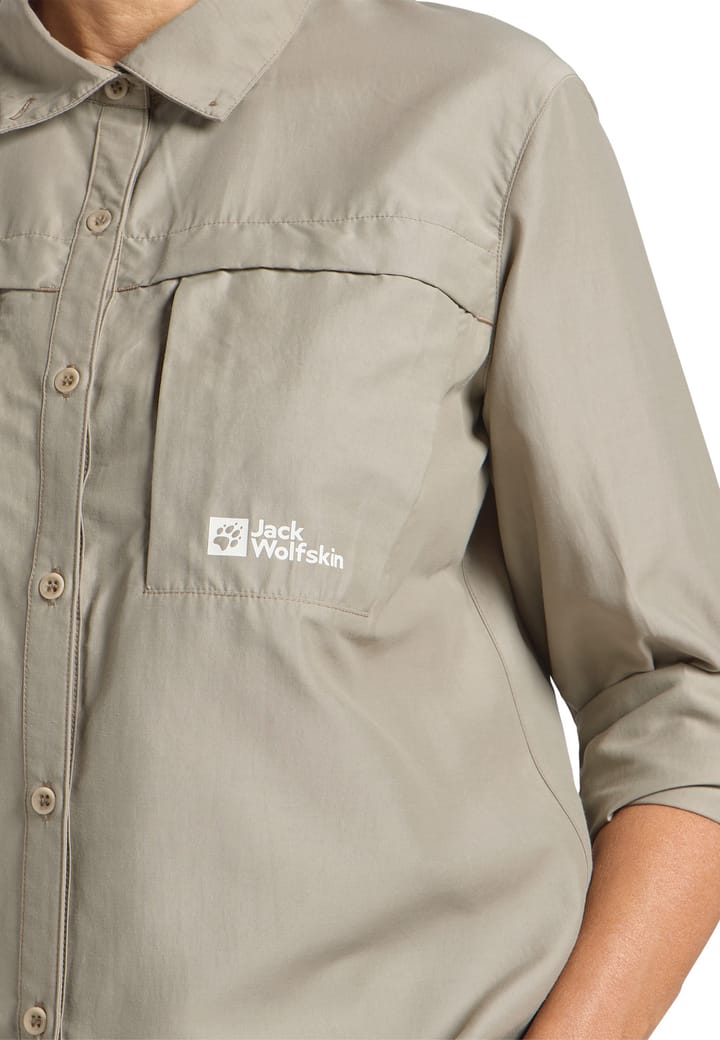 Jack Wolfskin Women's Barrier Longsleeve Shirt Stone Jack Wolfskin