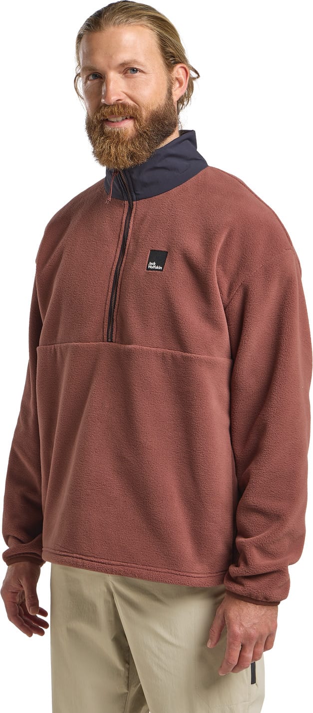 Jack Wolfskin Men's Sumetro Half Zip Dark Rust Jack Wolfskin
