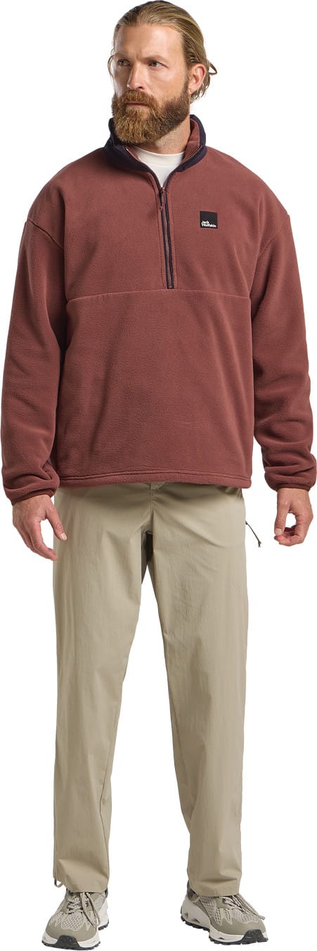 Jack Wolfskin Men's Sumetro Half Zip Dark Rust Jack Wolfskin