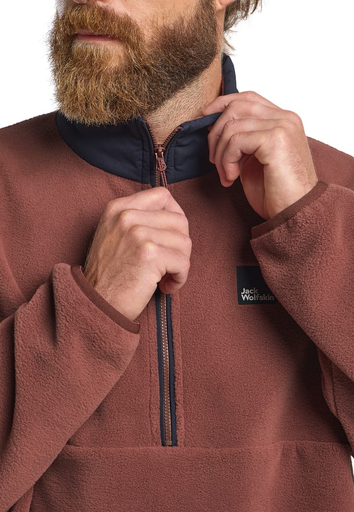 Jack Wolfskin Men's Sumetro Half Zip Dark Rust Jack Wolfskin