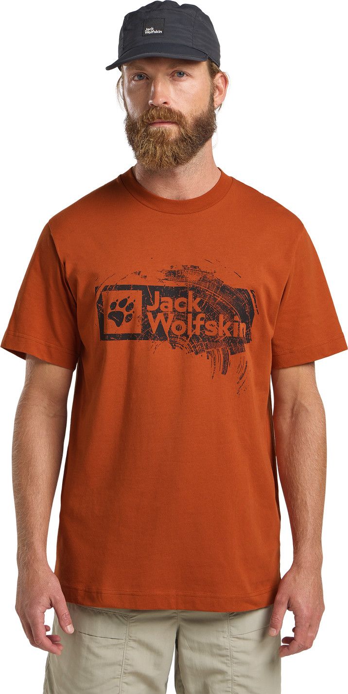 Jack Wolfskin Men's Brand Tee Burnt Orange Jack Wolfskin
