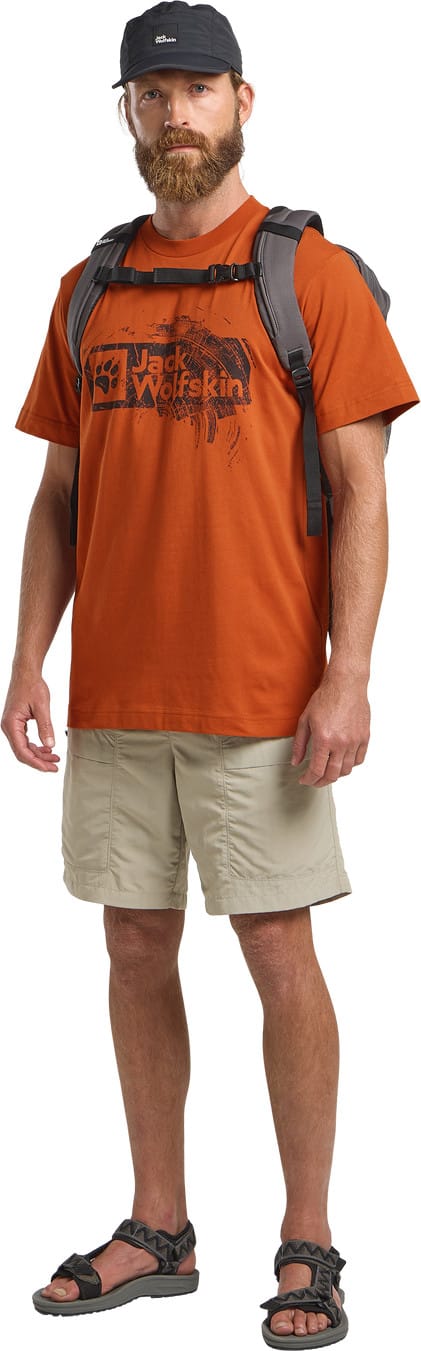 Jack Wolfskin Men's Brand Tee Burnt Orange Jack Wolfskin