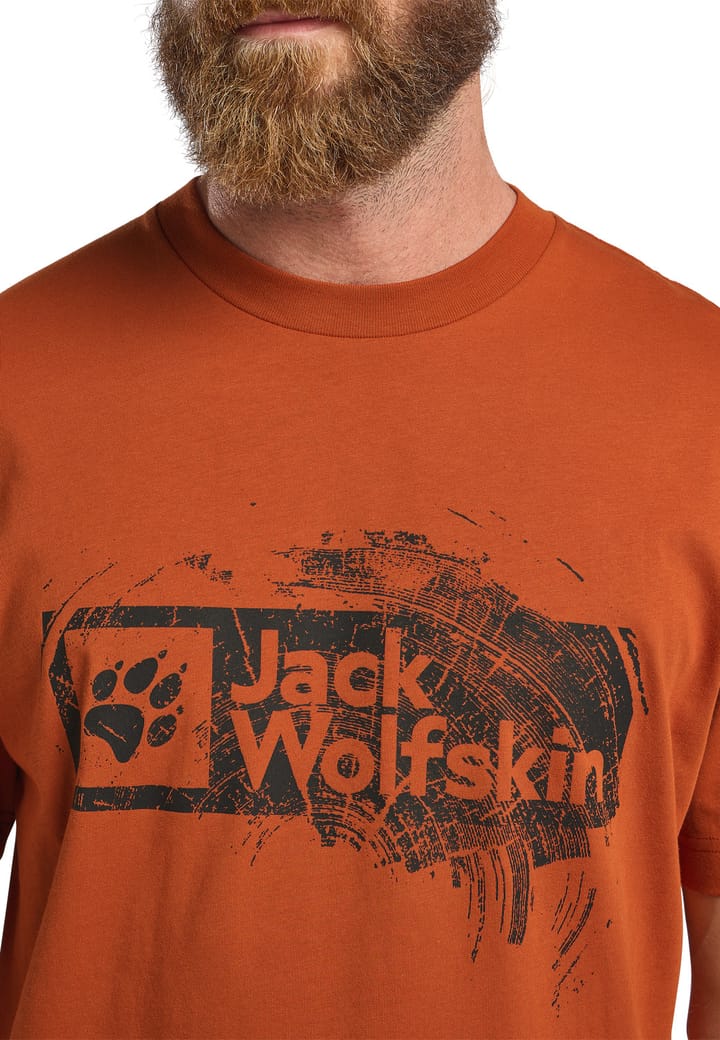 Jack Wolfskin Men's Brand Tee Burnt Orange Jack Wolfskin