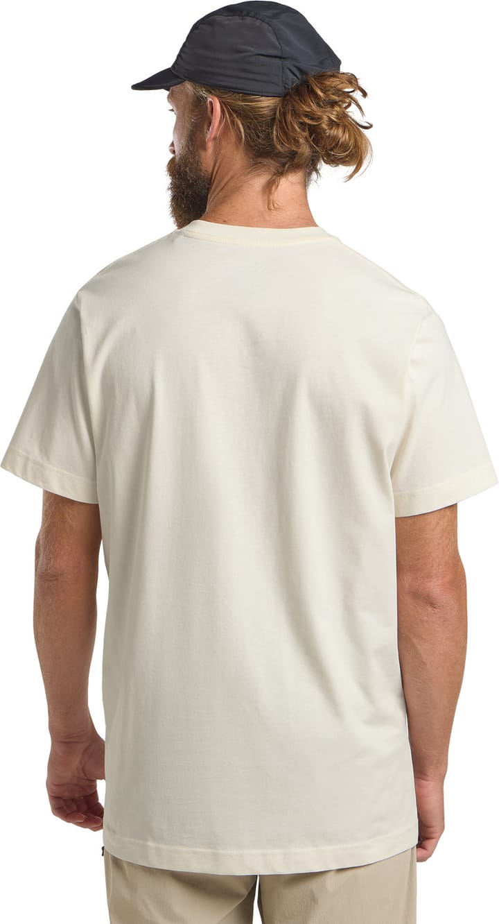 Jack Wolfskin Men's Brand Tee Wood Cotton White Jack Wolfskin