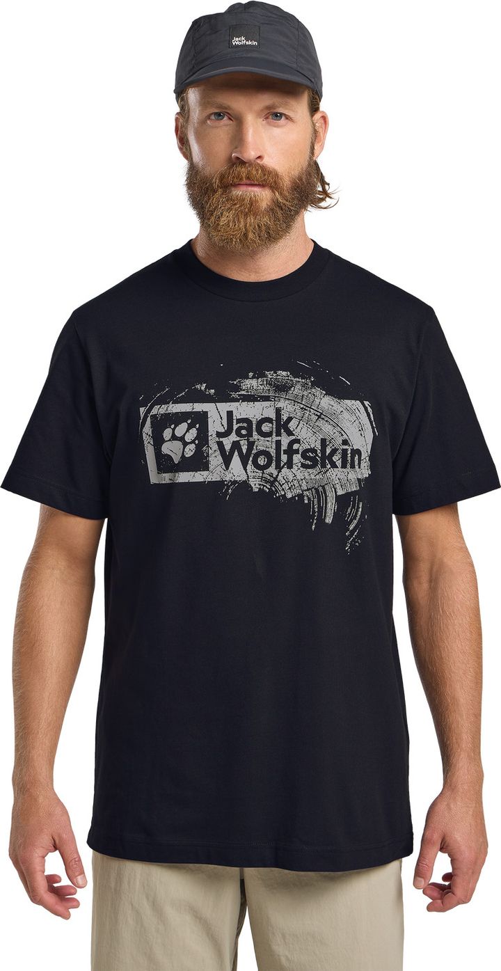 Jack Wolfskin Men's Brand Tee Wood Dark Navy Jack Wolfskin Jack Wolfskin Men's Brand Tee Wood Dark Navy Jack Wolfskin