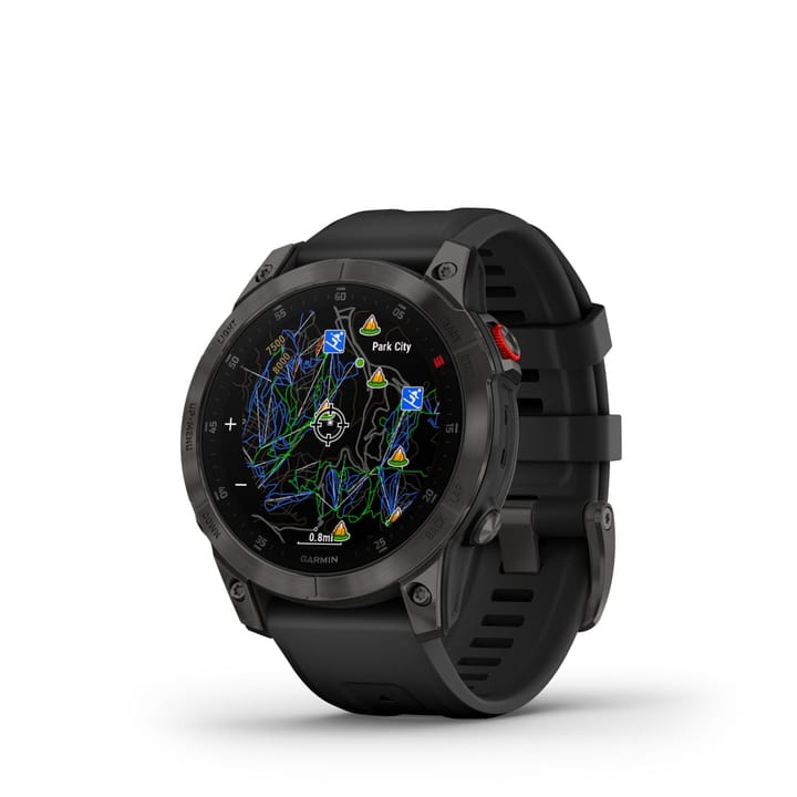 Garmin Epix 2 Sapphire, Black And Carbone Gray Titanium Dlc W/Black Band Garmin Garmin Epix 2 Sapphire, Black And Carbone Gray Titanium Dlc W/Black Band Garmin