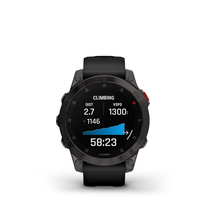 Garmin Epix 2 Sapphire, Black And Carbone Gray Titanium Dlc W/Black Band Garmin Garmin Epix 2 Sapphire, Black And Carbone Gray Titanium Dlc W/Black Band Garmin