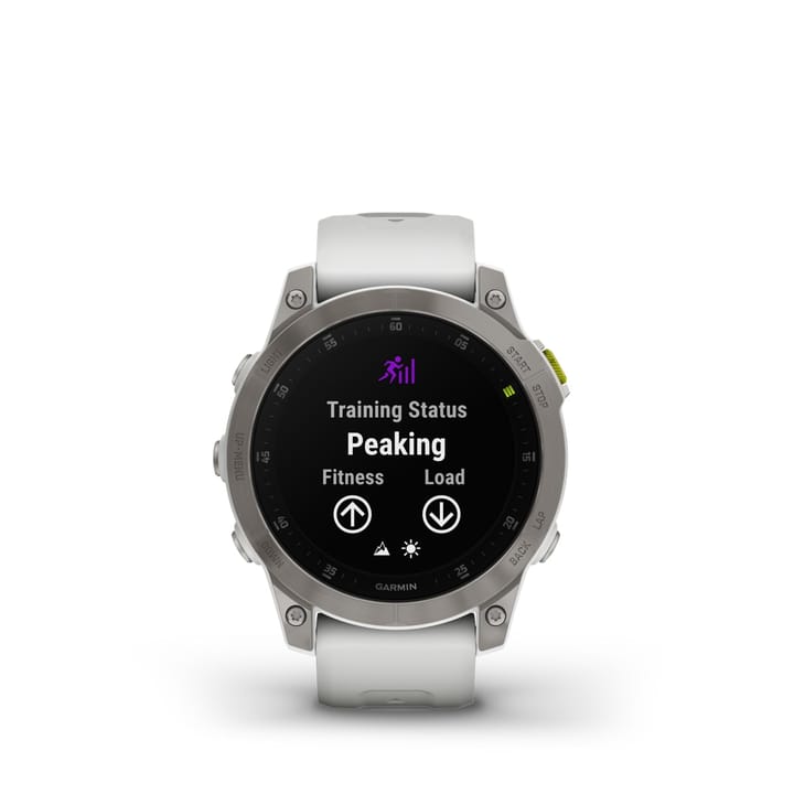Garmin Epix 2 Sapphire, Carrera White/Silver Titanium Dlc W/White Band Garmin Garmin Epix 2 Sapphire, Carrera White/Silver Titanium Dlc W/White Band Garmin