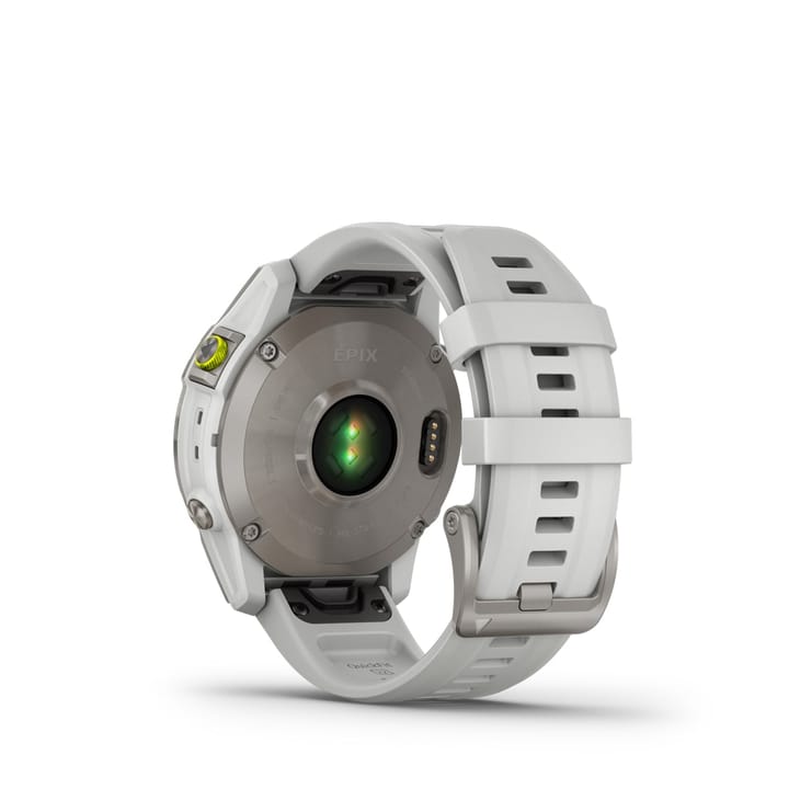Garmin Epix 2 Sapphire, Carrera White/Silver Titanium Dlc W/White Band Garmin Garmin Epix 2 Sapphire, Carrera White/Silver Titanium Dlc W/White Band Garmin
