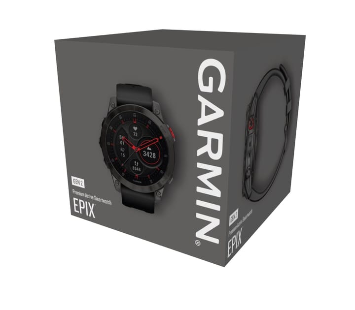 Garmin Epix 2 Sapphire, Black And Carbone Gray Titanium Dlc W/Black Band Garmin Garmin Epix 2 Sapphire, Black And Carbone Gray Titanium Dlc W/Black Band Garmin