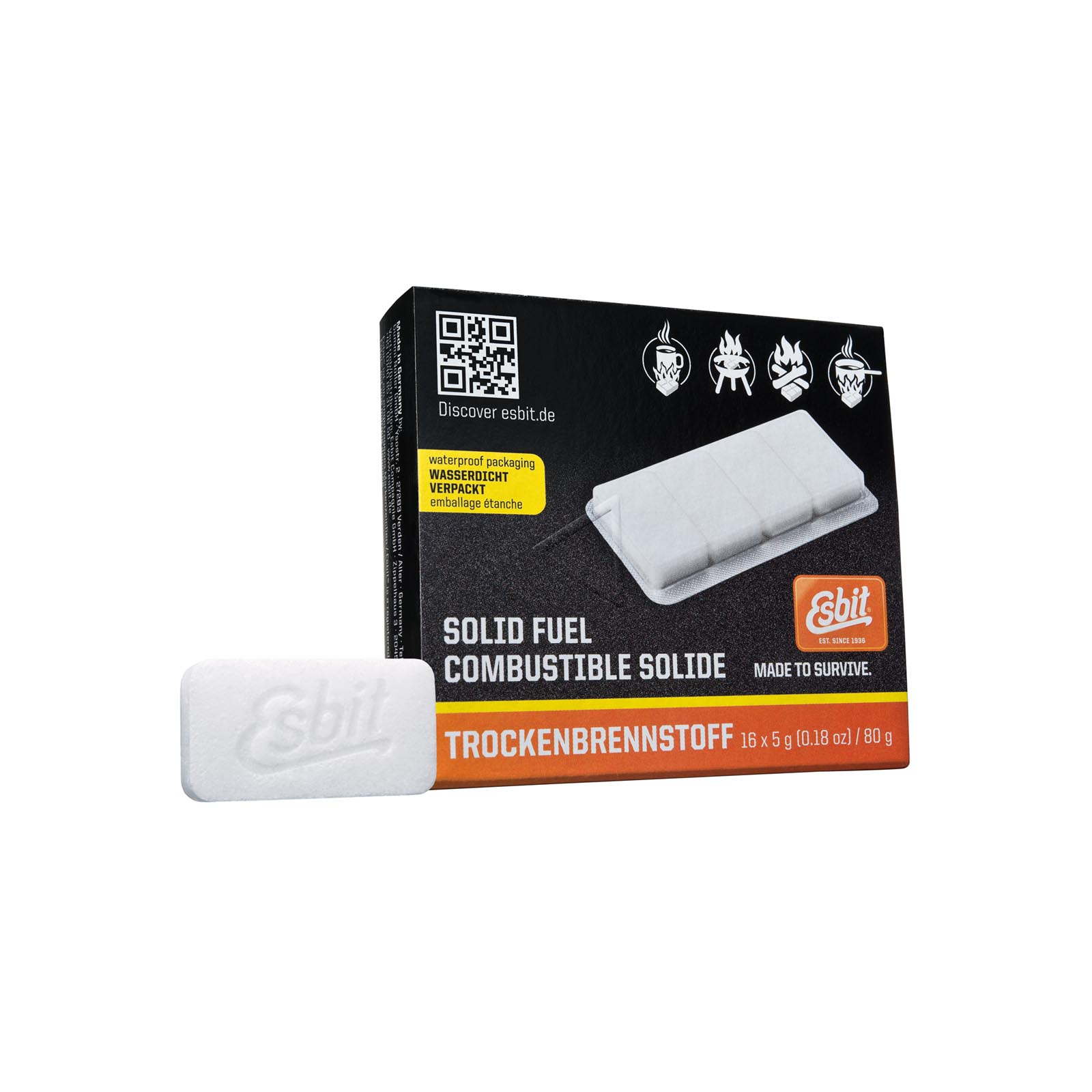 Esbit 16x5g Solid Fuel Tablets NoColour Kökstillbehör OneSize
