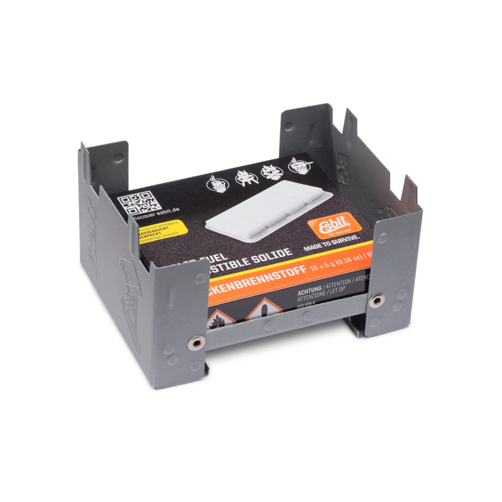 Esbit Pocket Stove Small Incl. 16x5g Metal Friluftskjøkken OneSize