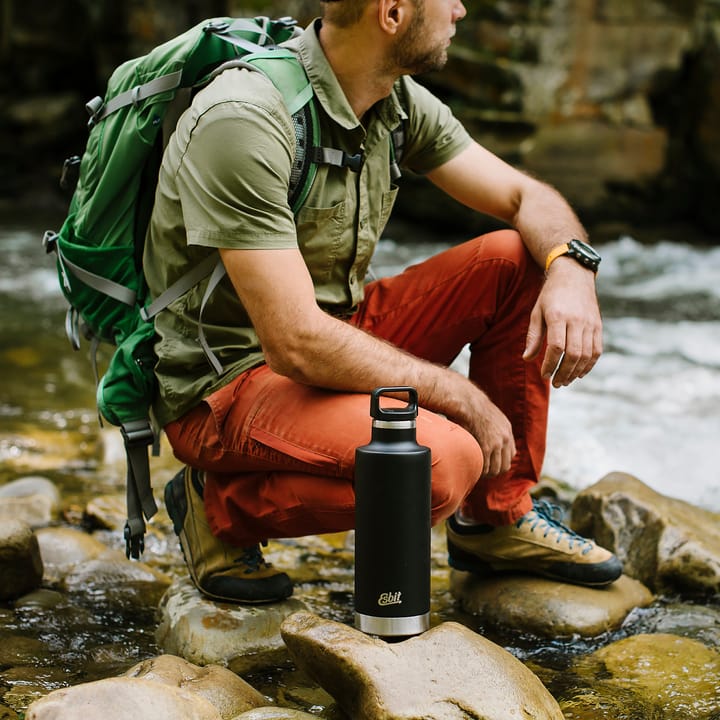 Sculptor Stainless Steel Insulated Bottle Black Esbit