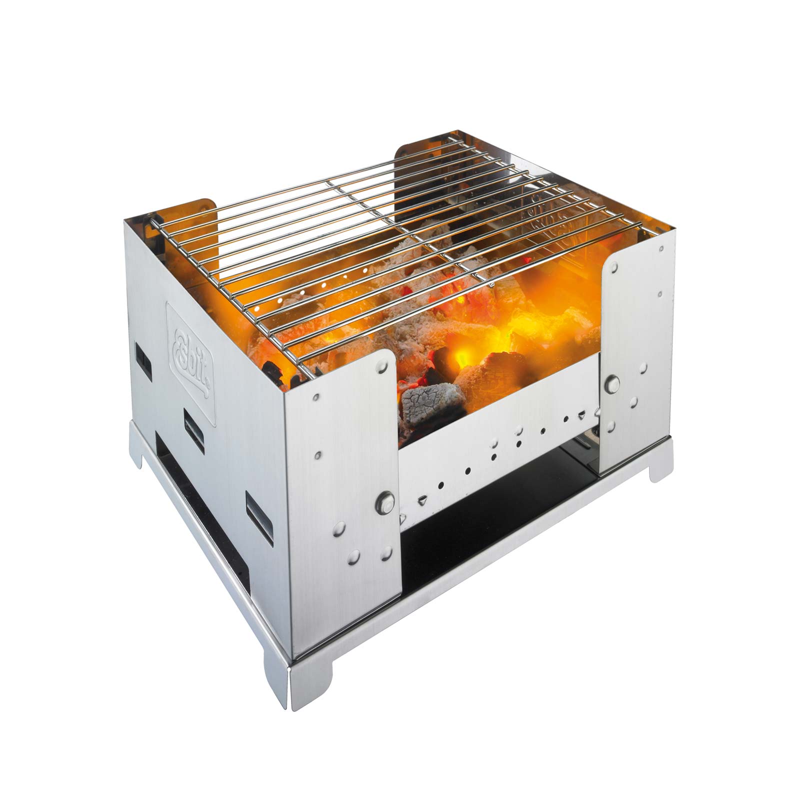 Esbit Stainless Steel Foldable Bbq Box Metal