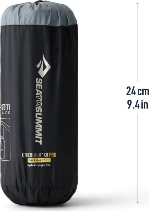 Sea To Summit Ether Light XR Pro Insulated Air Sleeping Pad Regular Rectangular Wide Black Sea To Summit