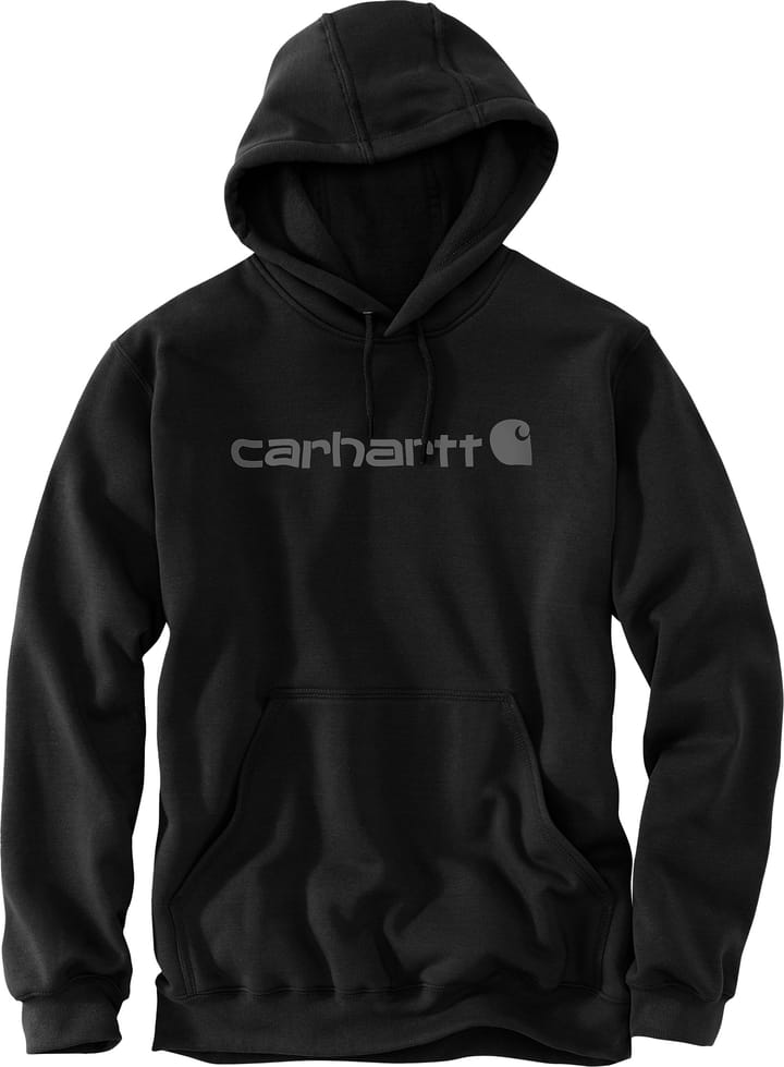 Carhartt Men's Signature Logo Hooded Sweatshirt Black/gray Carhartt