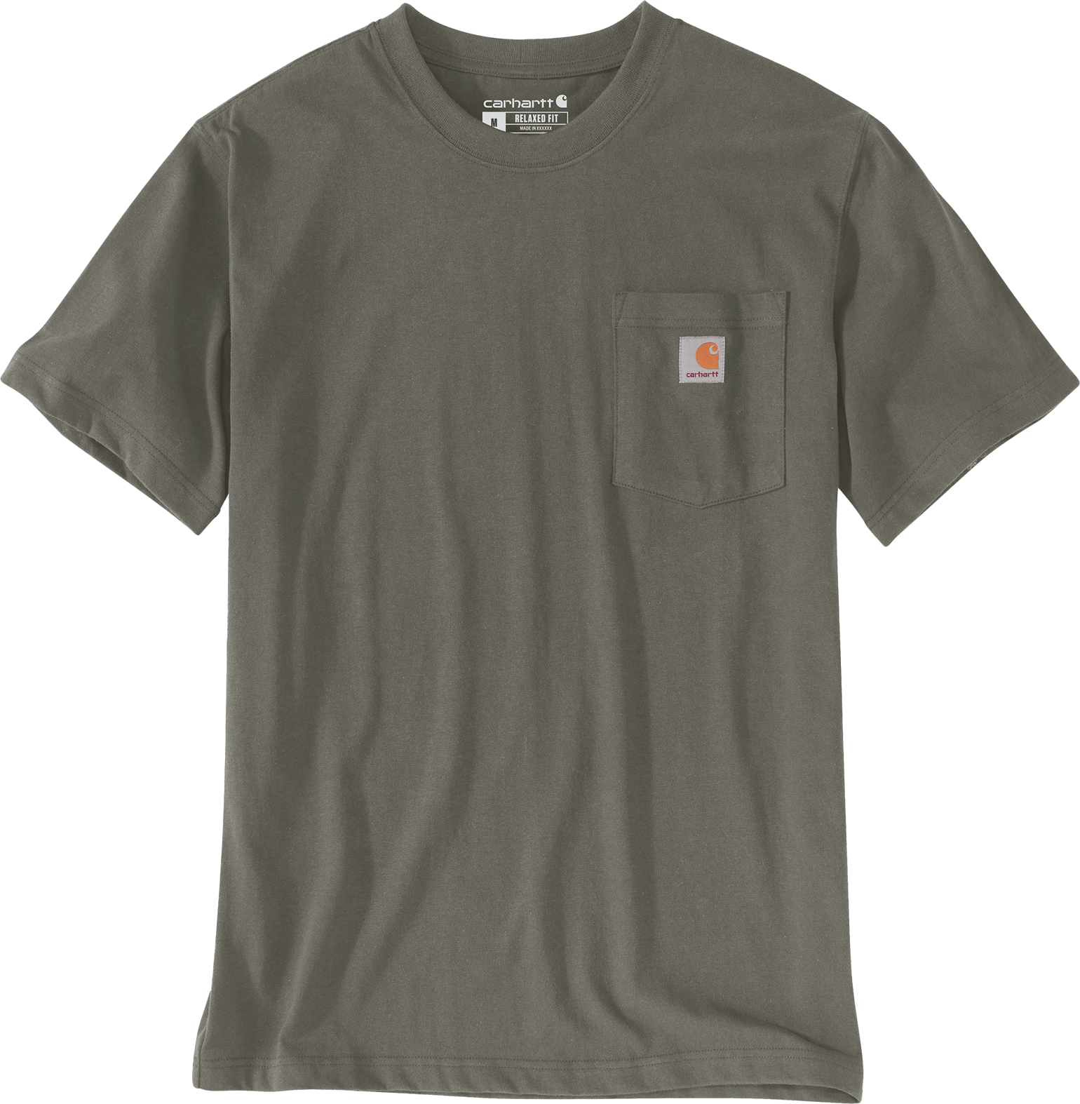 Carhartt Men's K87 Pocket Short Sleeve T-Shirt Dusty Olive