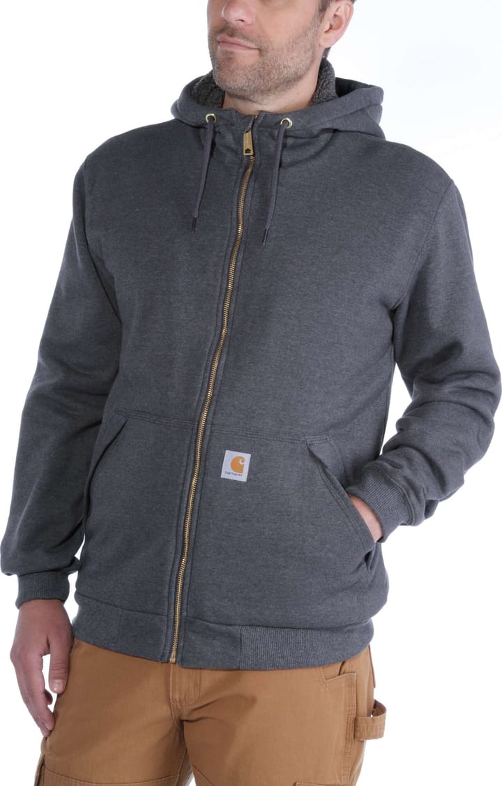 Carhartt Men's Sherpa Lined Midweight Zip Carbon Heather Carhartt Carhartt Men's Sherpa Lined Midweight Zip Carbon Heather Carhartt