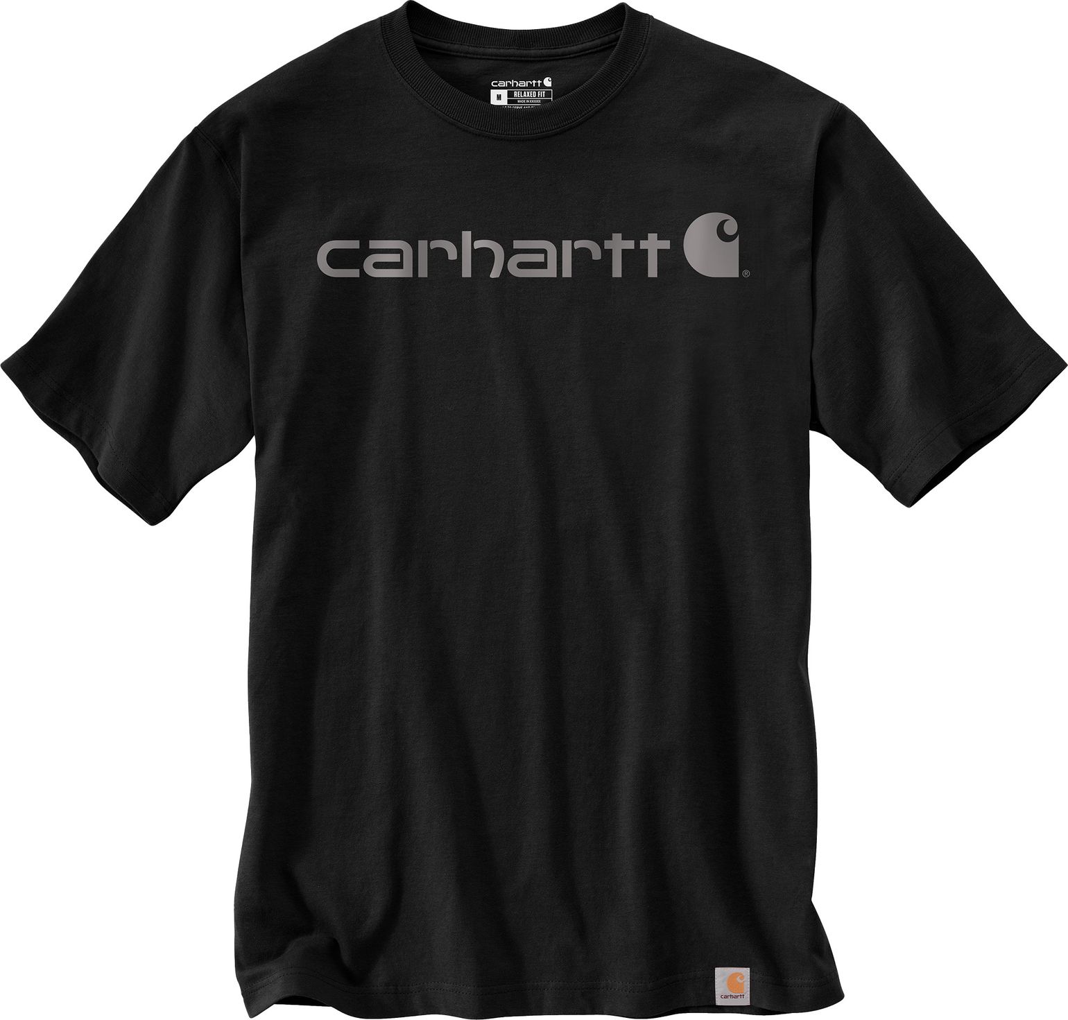 Carhartt Men's Core Logo T-Shirt Short Sleeve Black/gray