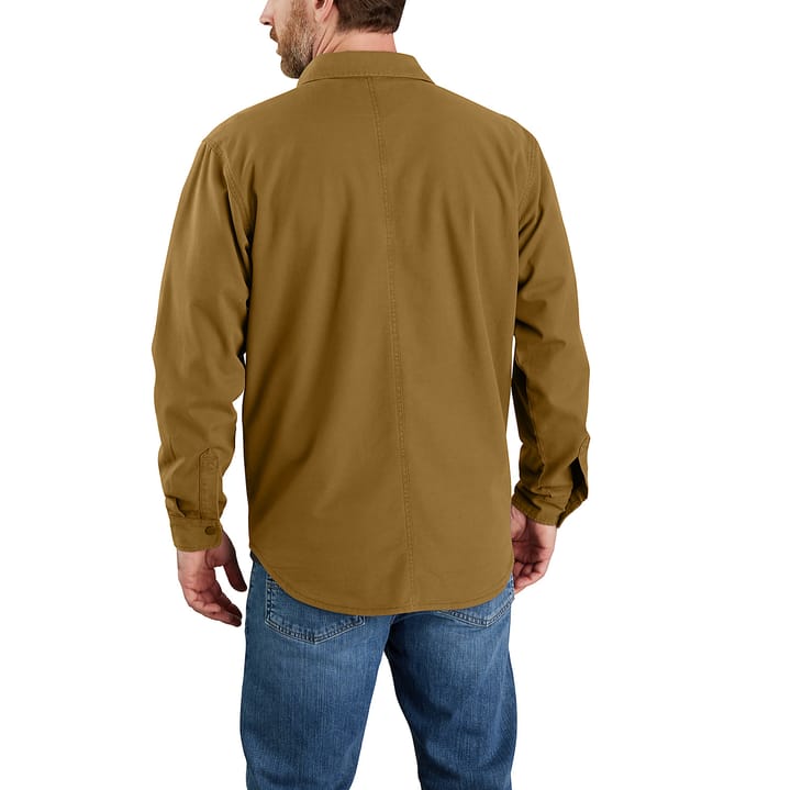 Carhartt Men's Canvas Fleece-Lined Shirt Jacket Oak Brown Carhartt