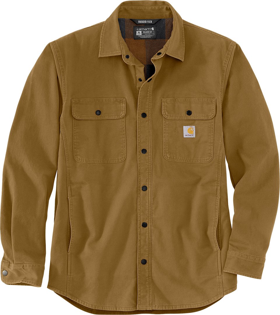Men's Canvas Fleece-Lined Shirt Jacket